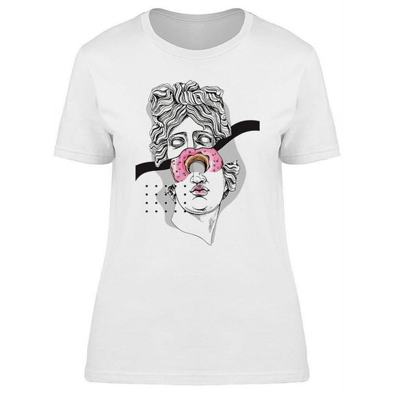 Apollo Statue And Donut T-Shirt Women -Image by Shutterstock, Female Large