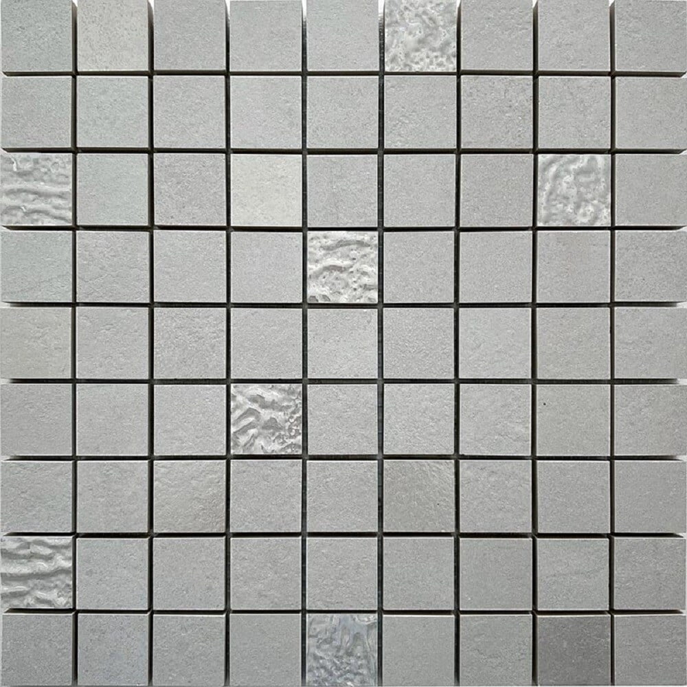 Smoke White Matte Ceramic Mosaic Tile for Kitchen and Bathroom