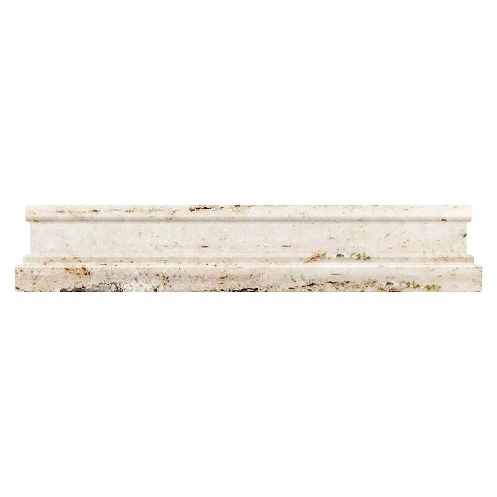 Light Beige Polished Marble Chair Rail Tile Trim 2" x 12"
