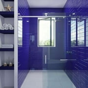 Apollo Tile 12 Pack 4-in x 16-in Royal Blue Rectangular Subway Glossy Finished Glass Mosaic Wall Tile 5.33 sq ft/case