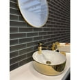 thumbnail image 1 of Apollo Tile   20 Pack 3-in x 12-in Dark Gray Rectangular Subway Matte Finished Glass Mosaic Wall Tile (5 sq ft/case), 1 of 2