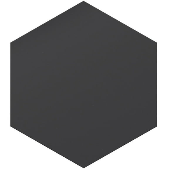 Apollo Tile 25 pack 8.1-in W x 9.25 L Black Hexagonal Matte Porcelain Wall and Floor Tile (9.93 Sq ft/case)