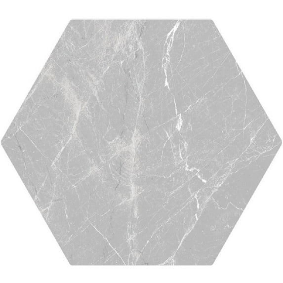 Apollo Tile 25 pack 8.1-in W x 9.25-in L Bardiglio Hexagonal Matte Porcelain Wall and Floor Tile (9.93 Sq ft/case)