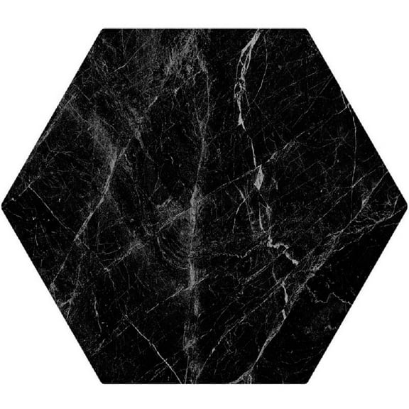 Apollo Tile 25 pack 8.1-in W x 9.25-in L Nero Hexagonal Matte Porcelain Wall and Floor Tile (9.93 Sq ft/case)