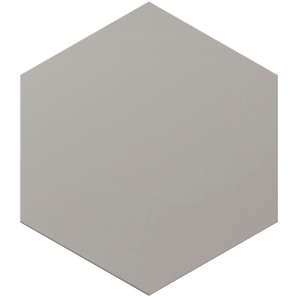 Apollo 9.25" Hexagonal Matte Gray Porcelain Tile