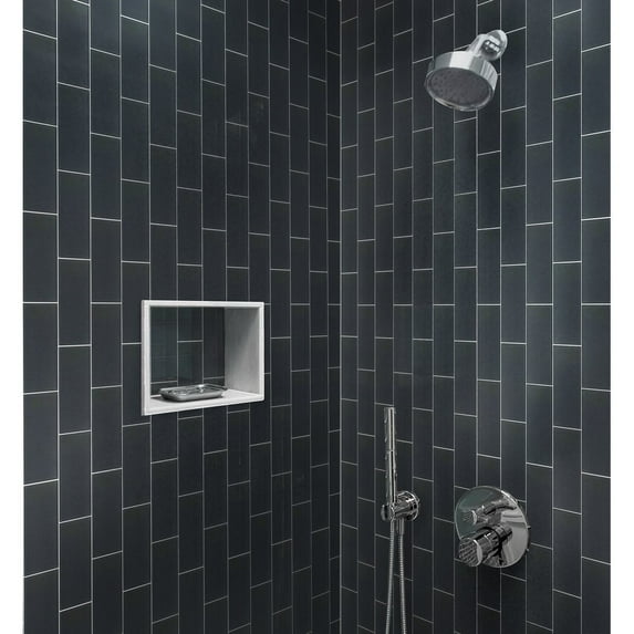 Apollo Tile 40 Pack 3-in x 6-in Ash Gray Rectangular Subway Matte Finished Glass Mosaic Wall Tile (5 sq ft/case)