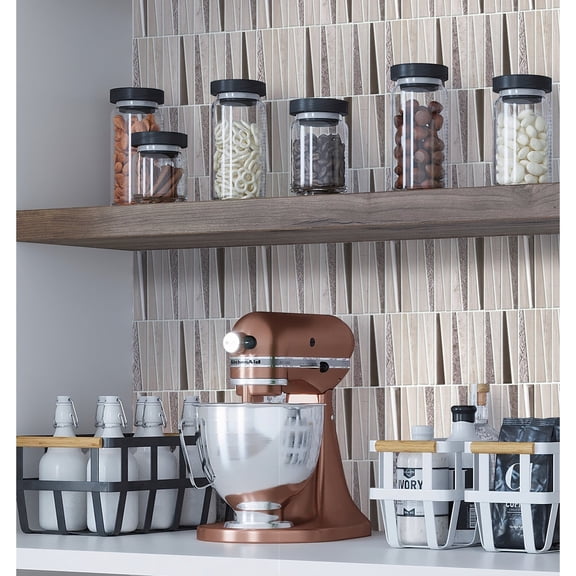 Apollo Tile 5 pack 11.8-in x 11.8-in Gray Marble and Glass Mosaic Tile (4.83 Sq ft/case)