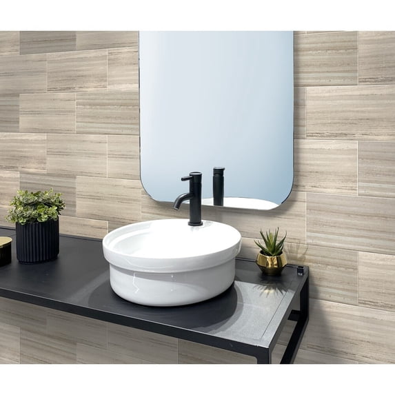 Apollo Tile Beige 12-in. x 24-in. Honed Marble Subway Tile (10 Sq ft/case)