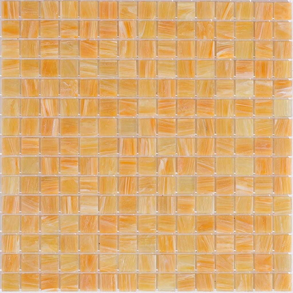 Celestial 12" x 12" Glossy Buff Beige Glass Mosaic Tile