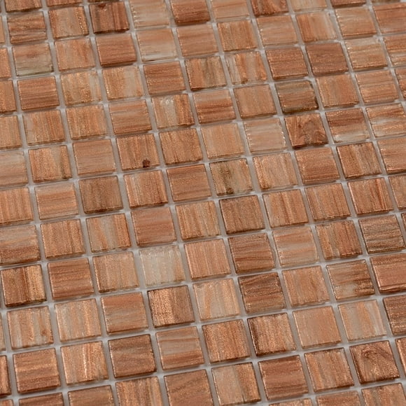 Apollo Tile Celestial 12 in. x 12 in. Glossy Copper Brown Glass Mosaic Wall and Floor Tile (20 sq. ft./case) (20-pack)