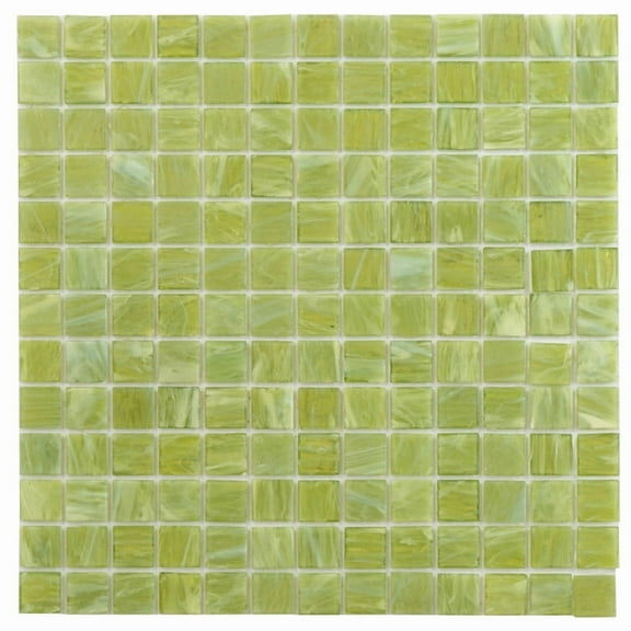 Apollo Tile Celestial 12 in. x 12 in. Glossy Green Lizard Glass Mosaic Wall and Floor Tile (20 sq. ft./case) (20-pack)