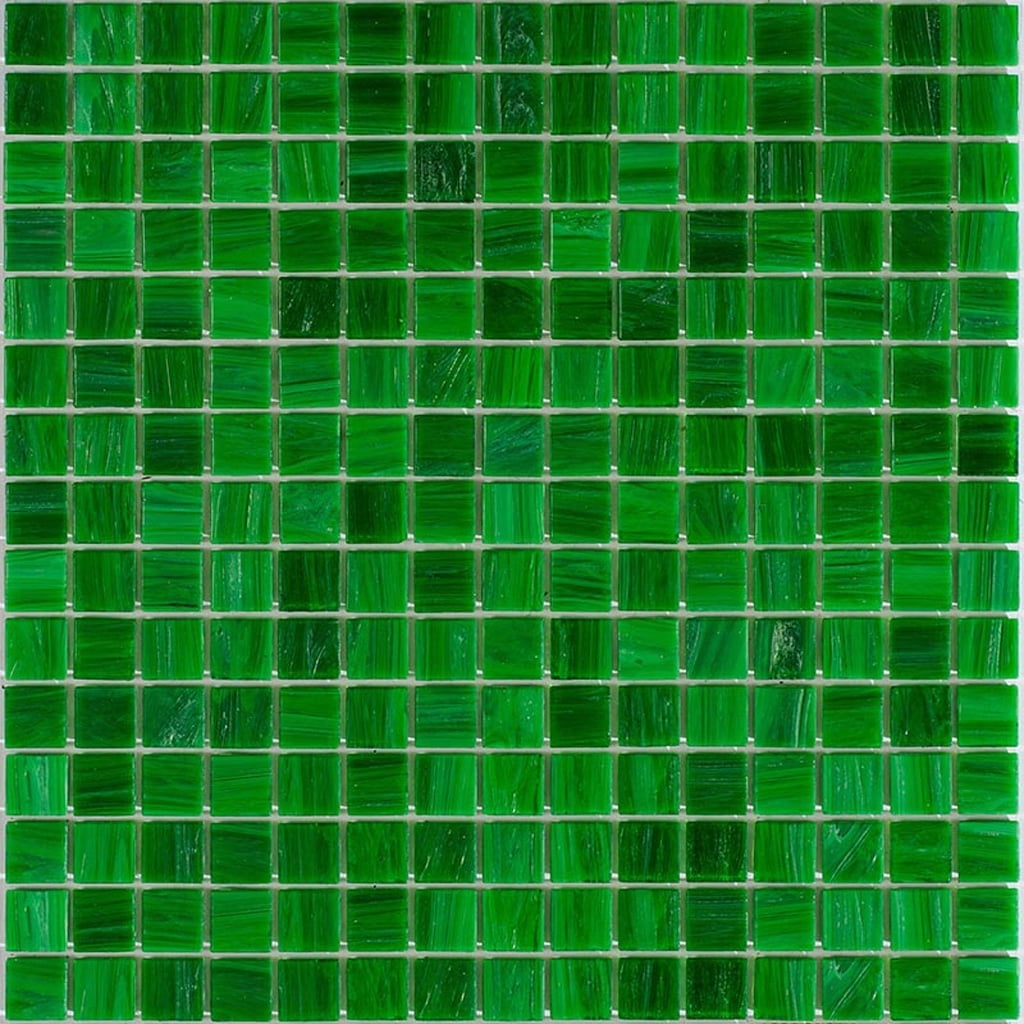Kelly Green 12" x 12" Glossy Glass Mosaic Tile