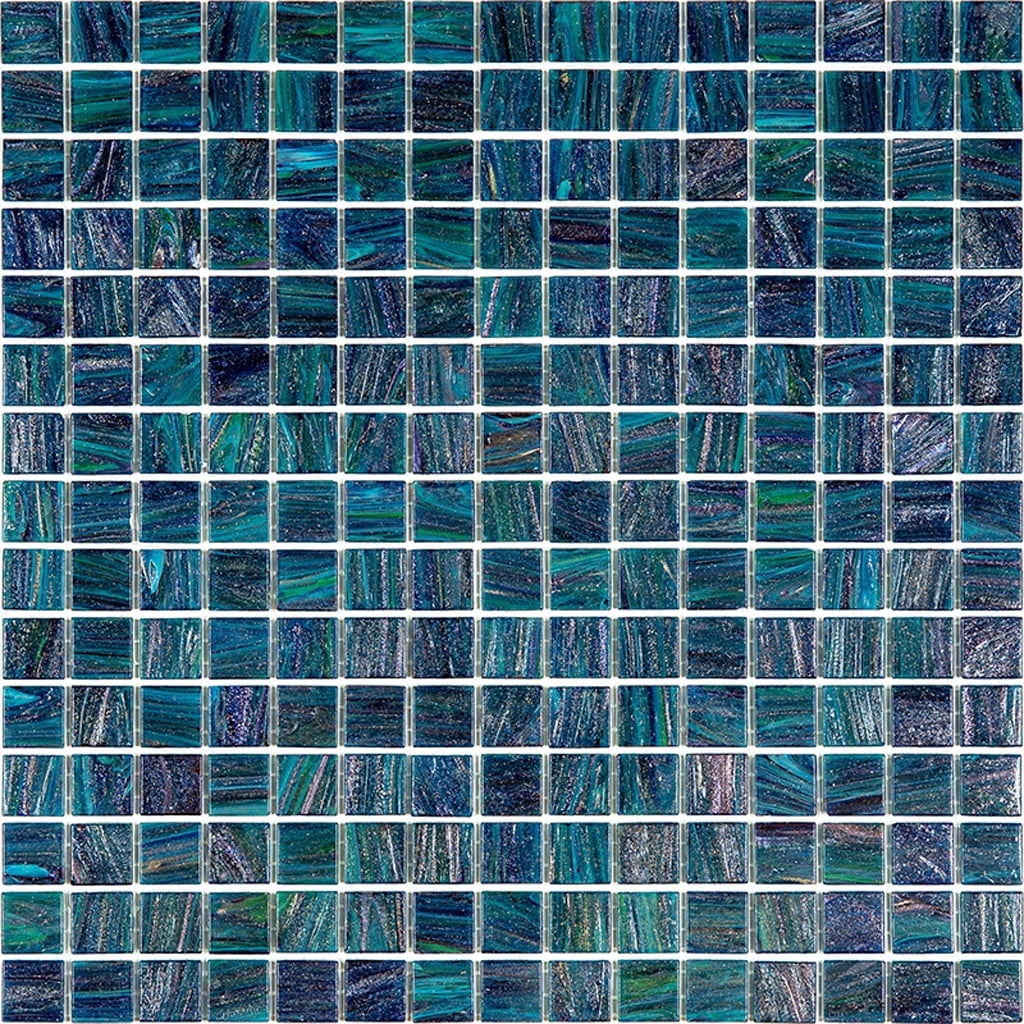 Celestial Pine Green Glossy Glass Mosaic Wall and Floor Tile