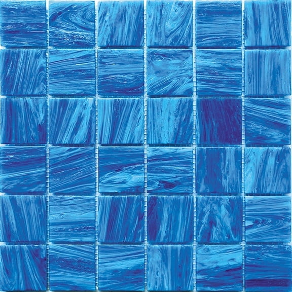 Apollo Tile Celestial 12 in. x 12 in. Glossy Ultrmarine Blue Glass Mosaic Wall and Floor Tile (10 sq. ft./case) (10-pack)