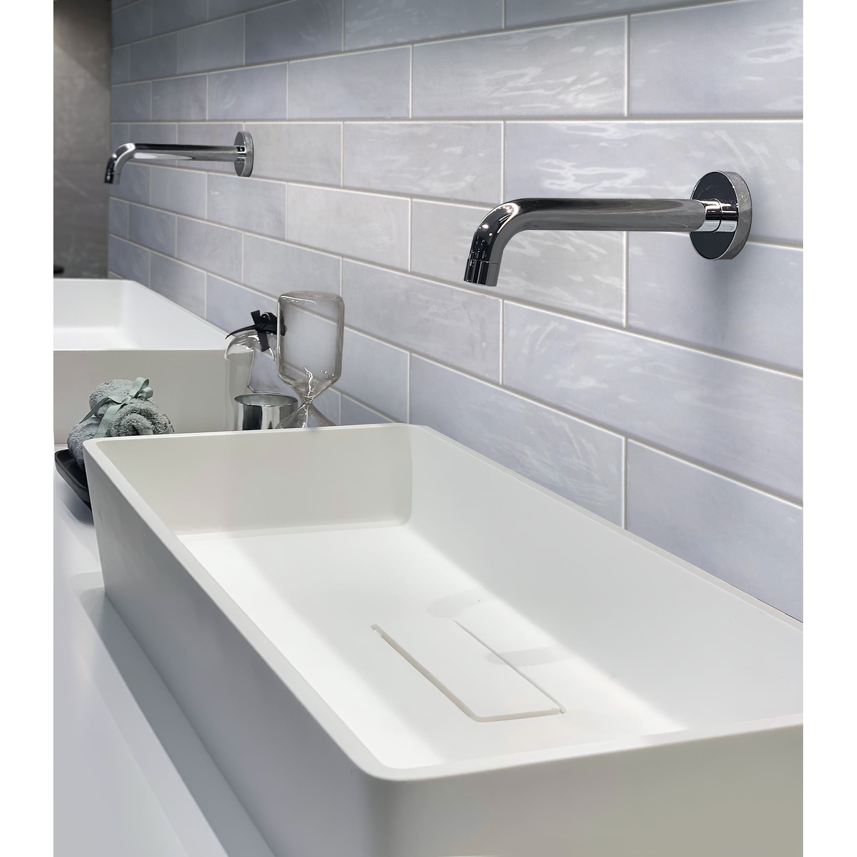 Lavanda Blue Polished Ceramic Subway Tile 2.58 x 8 Inch