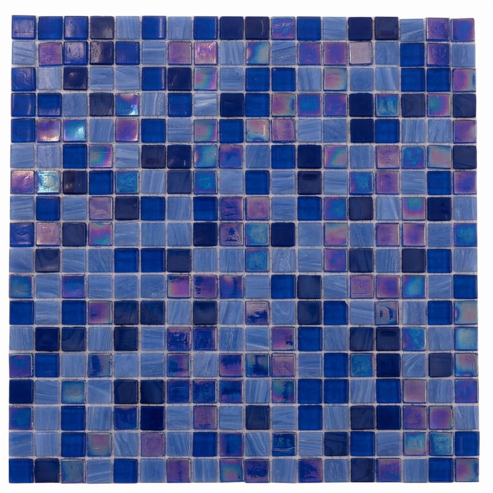 Apollo Tile Mingles 11.6 in. x 11.6 in. Glossy Blue Glass Mosaic Wall and Floor Tile (18.69 sq. ft./case) (20-pack)