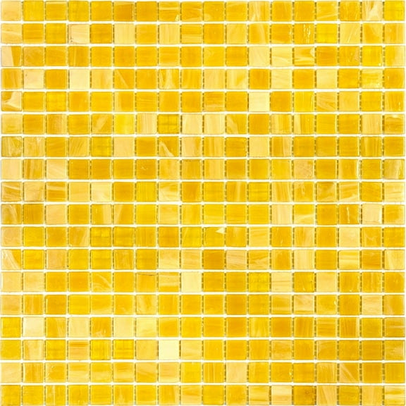 Apollo Tile Skosh 11.6 in. x 11.6 in. Glossy Butter Beige Glass Mosaic Wall and Floor Tile (18.69 sq. ft./case) (20-pack)