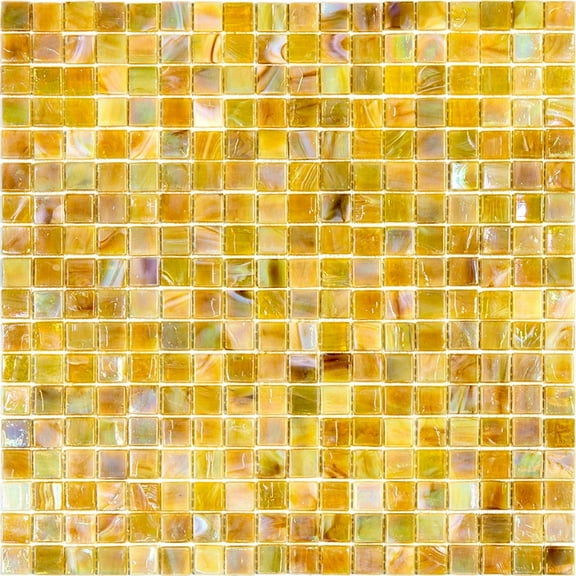 Apollo Tile Skosh 11.6 in. x 11.6 in. Glossy Caramel Beige Glass Mosaic Wall and Floor Tile (18.69 sq. ft./case) (20-pack)