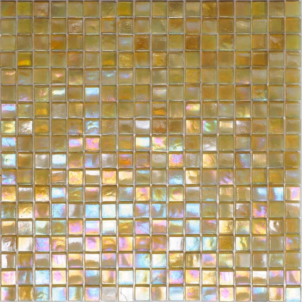 Skosh 11.6" x 11.6" Glossy Beige Glass Mosaic Tile