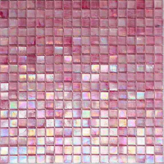 Apollo Tile Skosh 11.6 in. x 11.6 in. Glossy Foxy Pink Glass Mosaic Wall and Floor Tile (18.69 sq. ft./case) (20-pack)