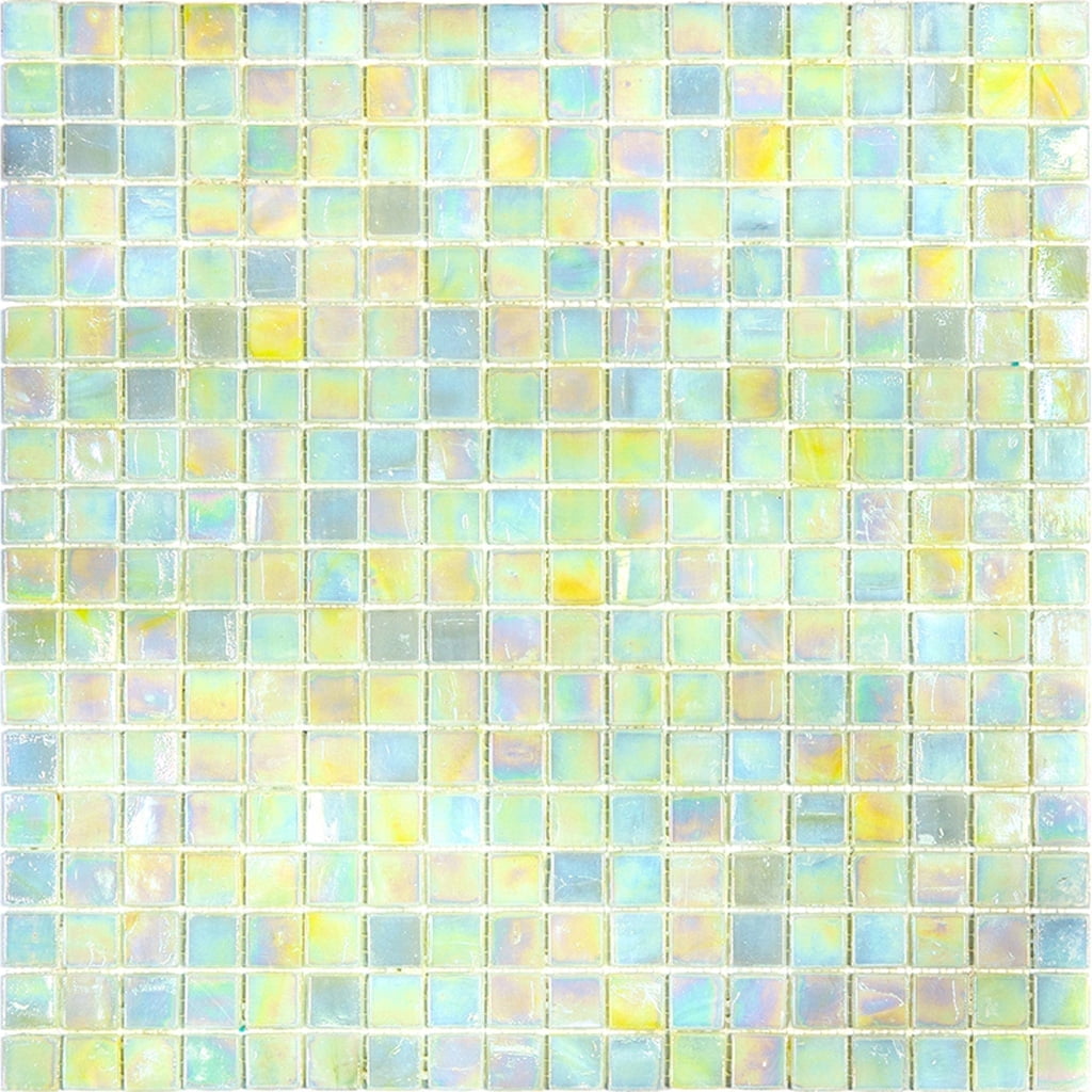 Skosh 11.6" Iridescent Glossy Glass Mosaic Tile