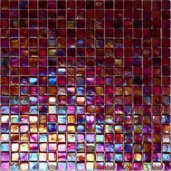Apollo Tile Skosh 11.6 in. x 11.6 in. Glossy Merlot Red Glass Mosaic Wall and Floor Tile (18.69 sq. ft./case) (20-pack)
