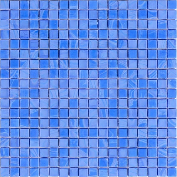 Apollo Tile Skosh 11.6 in. x 11.6 in. Glossy Neon Blue Glass Mosaic Wall and Floor Tile (18.69 sq. ft./case) (20-pack)