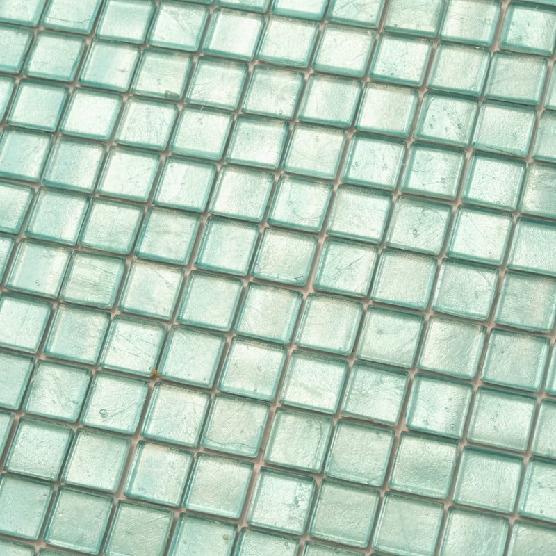 Skosh Pine Green Glossy Glass Mosaic Wall and Floor Tile