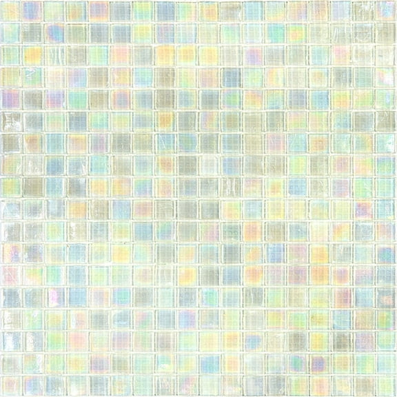 Apollo Tile Skosh 11.6 in. x 11.6 in. Glossy Rainbow White Glass Mosaic Wall and Floor Tile (18.69 sq. ft./case) (20-pack)