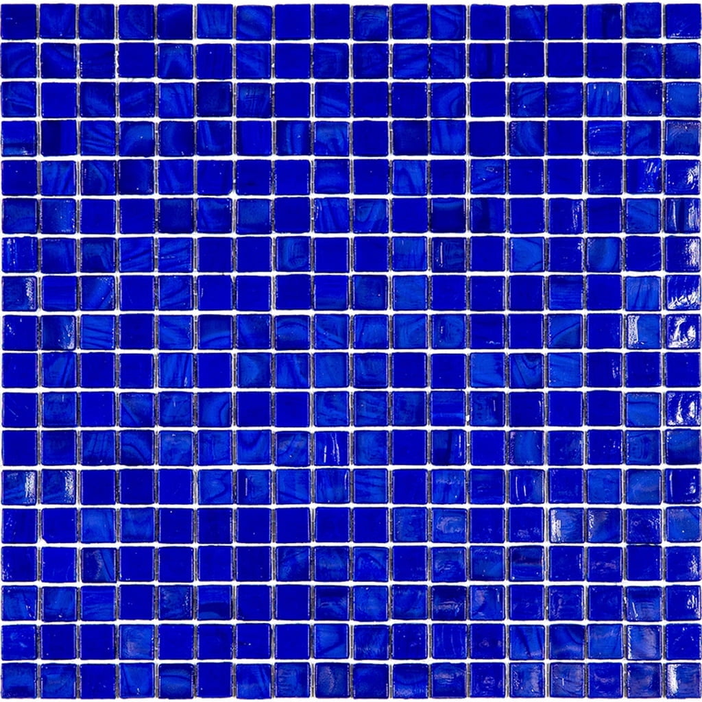 Glossy Royal Blue Glass Mosaic Wall and Floor Tile