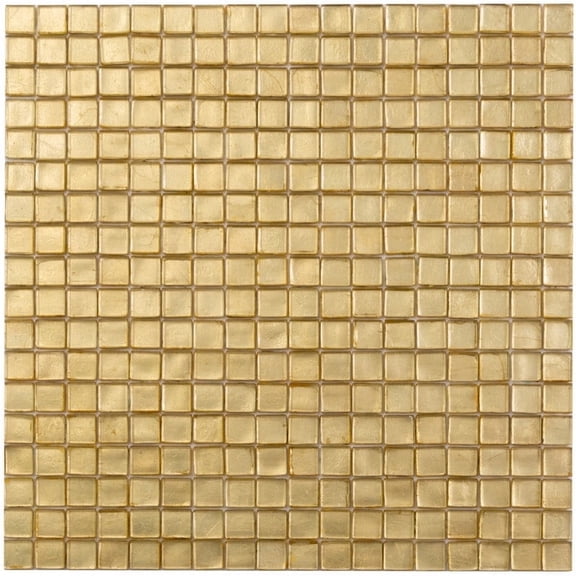 Apollo Tile Skosh 11.6 in. x 11.6 in. Glossy Satin Sheen Gold Glass Mosaic Wall and Floor Tile (18.69 sq. ft./case) (20-pack)