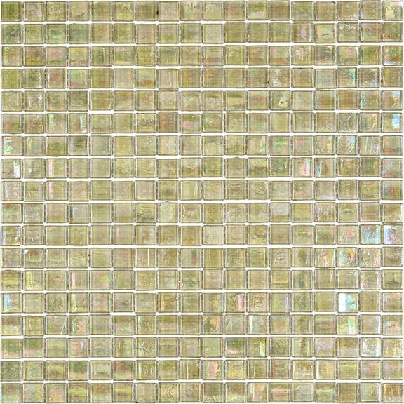 Apollo Tile Skosh 11.6 in. x 11.6 in. Glossy Yellowish Gray Glass Mosaic Wall and Floor Tile (18.69 sq. ft./case) (20-pack)