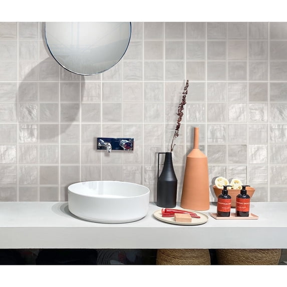 Apollo Tile White 4-in. x 4-in. Matte Glossy Ceramic Mosaic Tile (6.48 Sq ft/case) (60-pack)