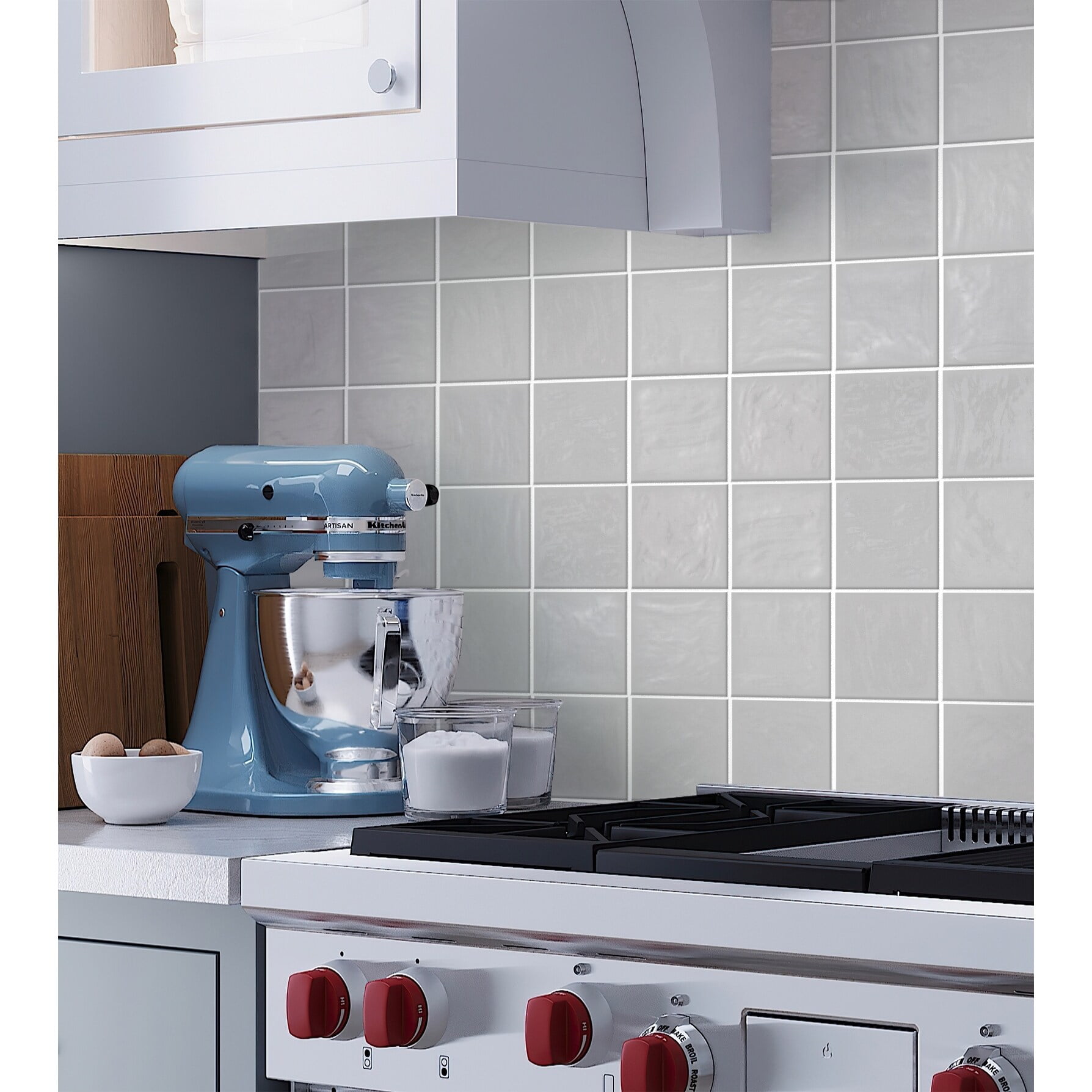 Apollo White 5x5 Polished Ceramic Subway Tile
