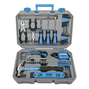 Apollo Tools 65 Piece Compact Household and Mechanical Tool Set Blue and Gray DT0001