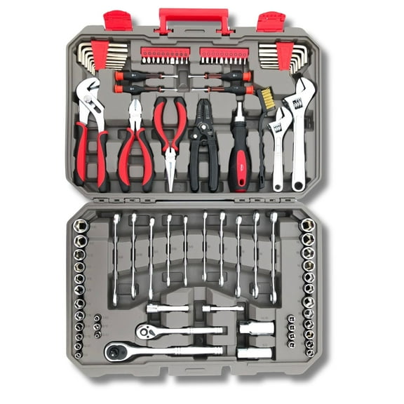 Apollo Tools 95 Piece Mechanics Tool Set in Metric and SAE for Small Engine, Mechanical and General Repairs  DT1242