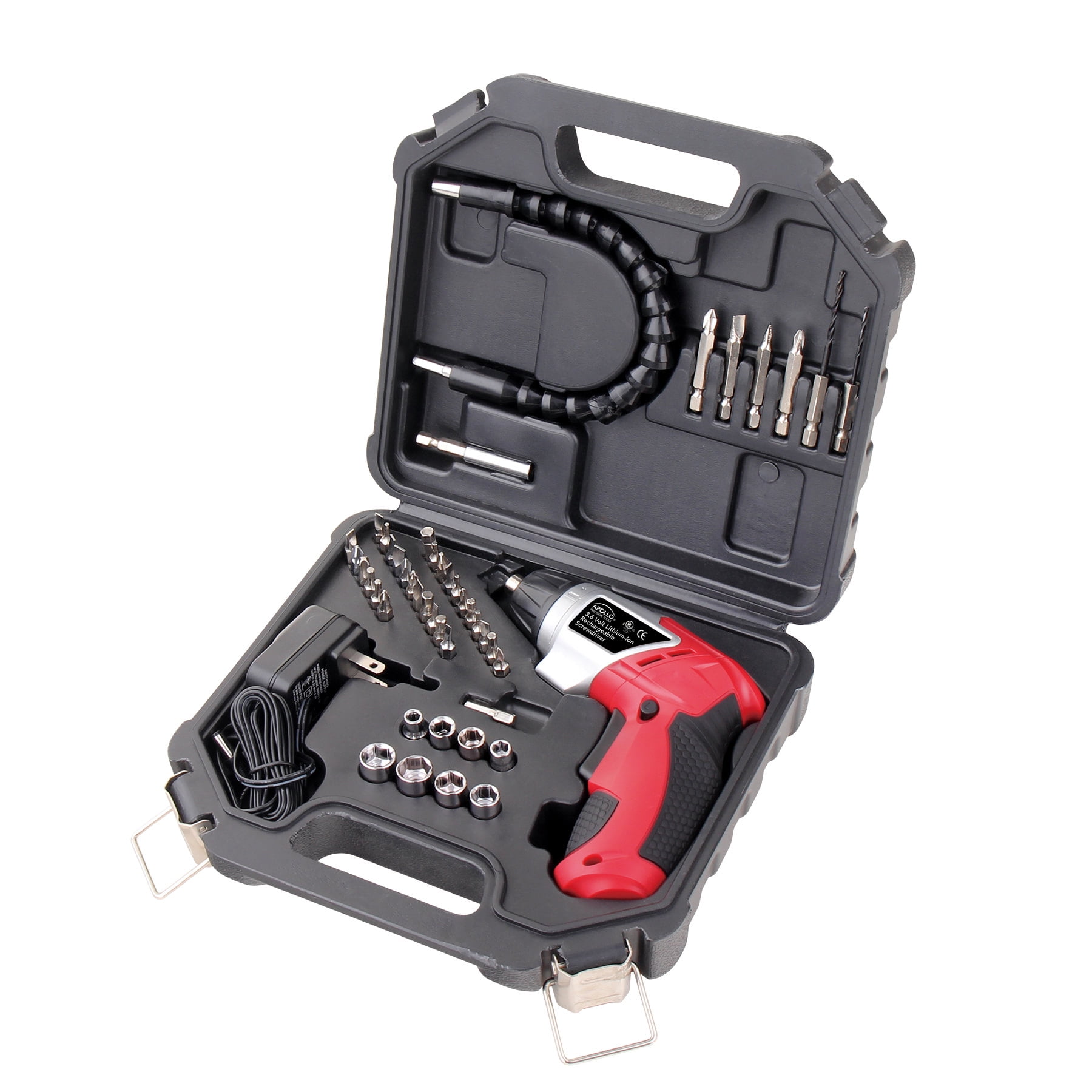 VIGRUE Cordless Screwdriver, Electric Screwdriver, Rechargeable 4V MAX  2000mAh Li-ion, with 45 Free Accessories, Battery