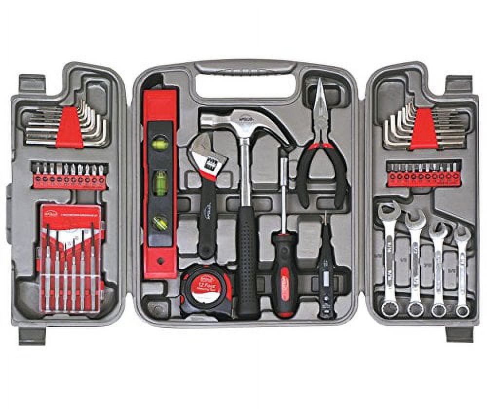 Apollo Tools Dt9408 53 Piece Household Tool Set With Wrenches, Precision Screwdriver Set And Most Reached For Hand Tools In Storage Case - image 1 of 5