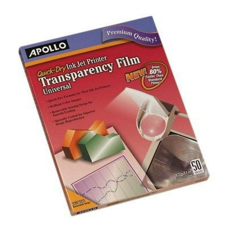 Apollo Write-On Transparency Film 100 Sheets - Film 