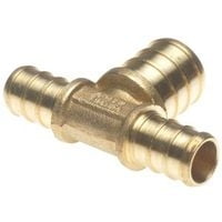 Apollo Valves APXT121234 PEX Fitting Crimp Tee, 1/2" x 1/2" x 3/4", Brass