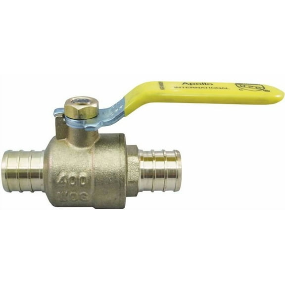 Apollo Valves APXV3434 Ball Valve, 3/4 x 3/4 in Connection, Crimp, Brass Body