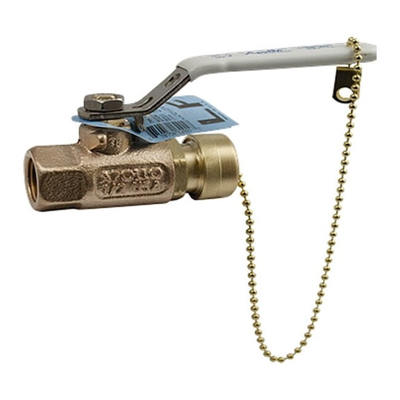 Apollo Valves 3/4" FNPT x Hose Cap Bronze Ball Valve Inline 70LF104HC