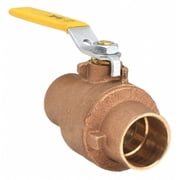 Apollo Ball Valve, Bronze, Inline, 2-Piece, Pipe Size 1 in, Tube Size 1 in