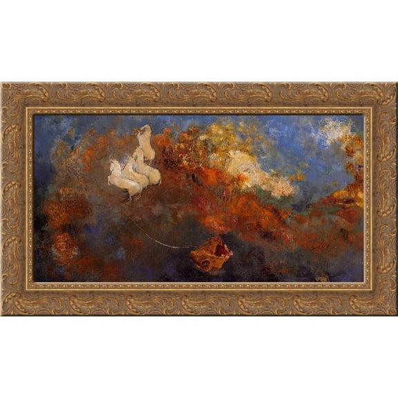 Apollo's Chariot 24x17 Gold Ornate Wood Framed Canvas Art by Redon, Odilon
