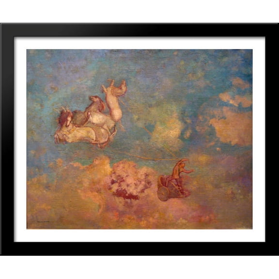 Apollo's Chariot 34x28 Large Black Wood Framed Print Art by Odilon Redon