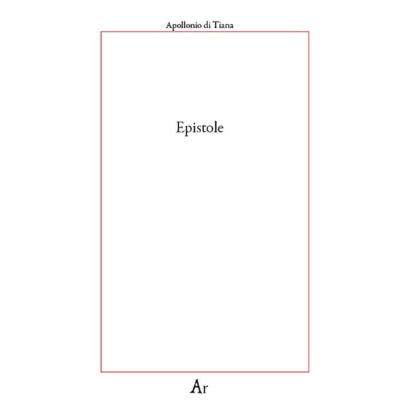Apollonio di Tiana Epistole (Paperback)