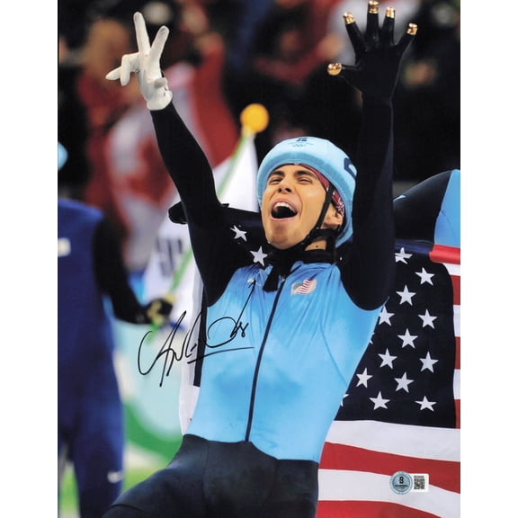 Apolo Anton Ohno Autographed 11x14 Photo Team USA Beckett BAS QR #BS30499
