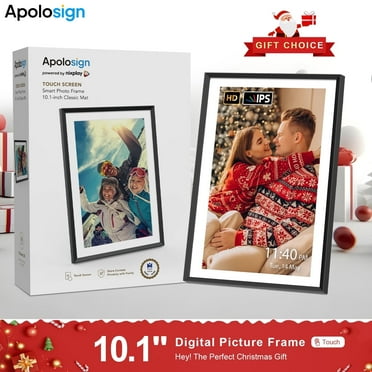 ApoloSign 10.1 Inch Digital Picture Frame, Nixplay Wifi Digital Photo Frame, 1280x800 IPS Touch Screen Digital Picture Frame, Free Cloud Storage, Automatic Rotation, New Year Gifts for Mom