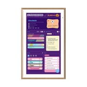ApoloSign 21.5 inch Digital Calendar, Dual-Mode Smart Wall Calendar & Interactive Electronic Touchscreen Chore Chart & Meal Planner for Family Schedules, Sync Calendars, Wall Mount Included Teak