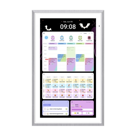 ApoloSign 27 inch Digital Calendar, Dual-Mode Smart Wall Calendar & Interactive Electronic Touchscreen Chore Chart & Meal Planner for Family Schedules, Sync Calendars, Wall Mount Included (Gray)